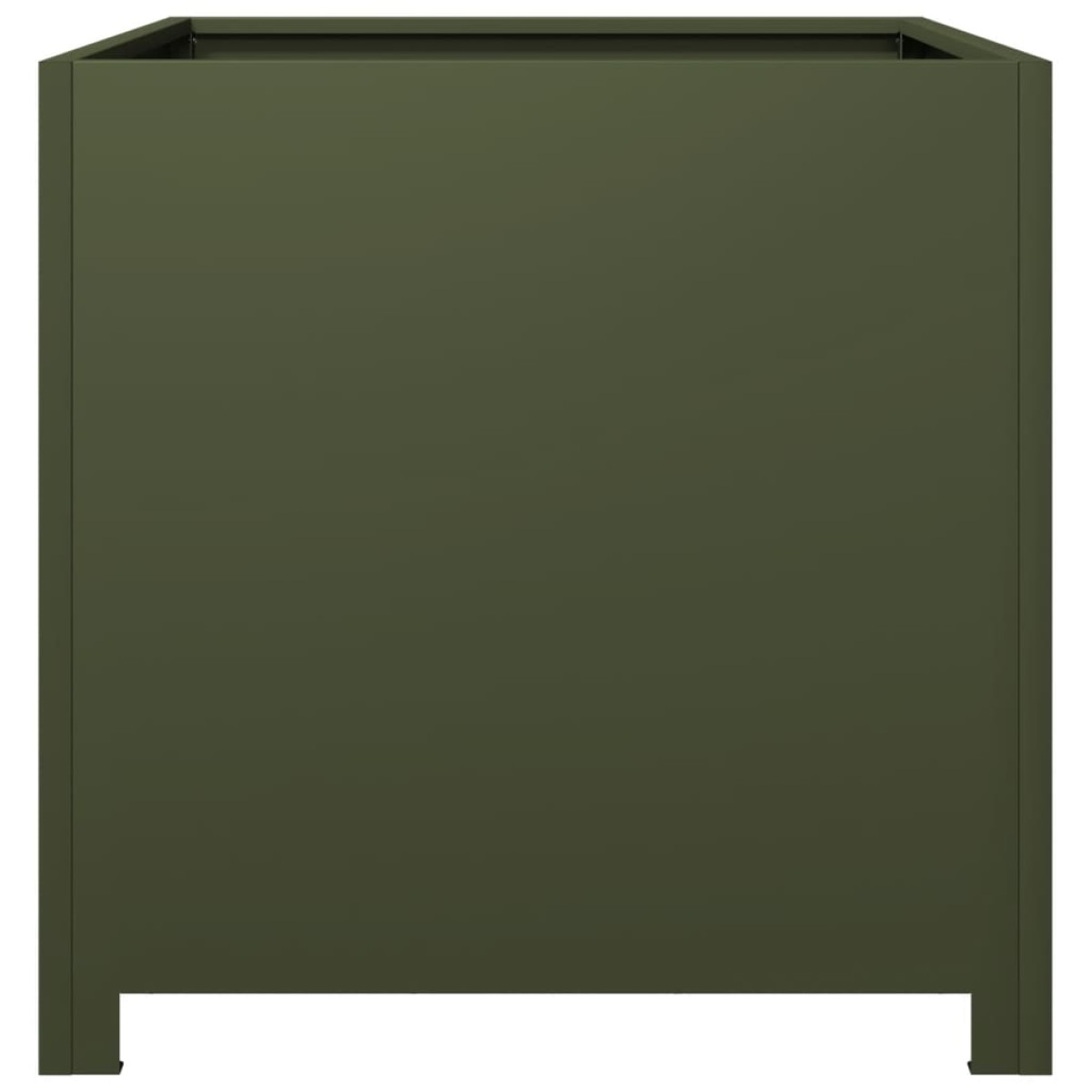 vidaXL Ζαρντινιέρα Κήπου Λαδί 50x50x50 εκ. από Ατσάλι