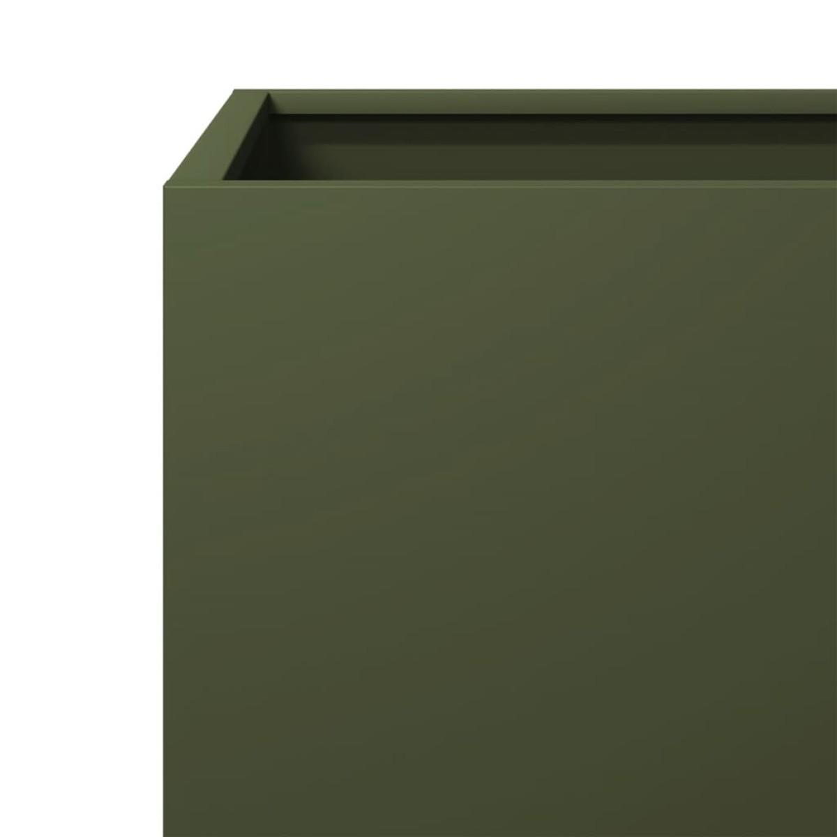 vidaXL Ζαρντινιέρα Κήπου Λαδί 50x50x50 εκ. από Ατσάλι