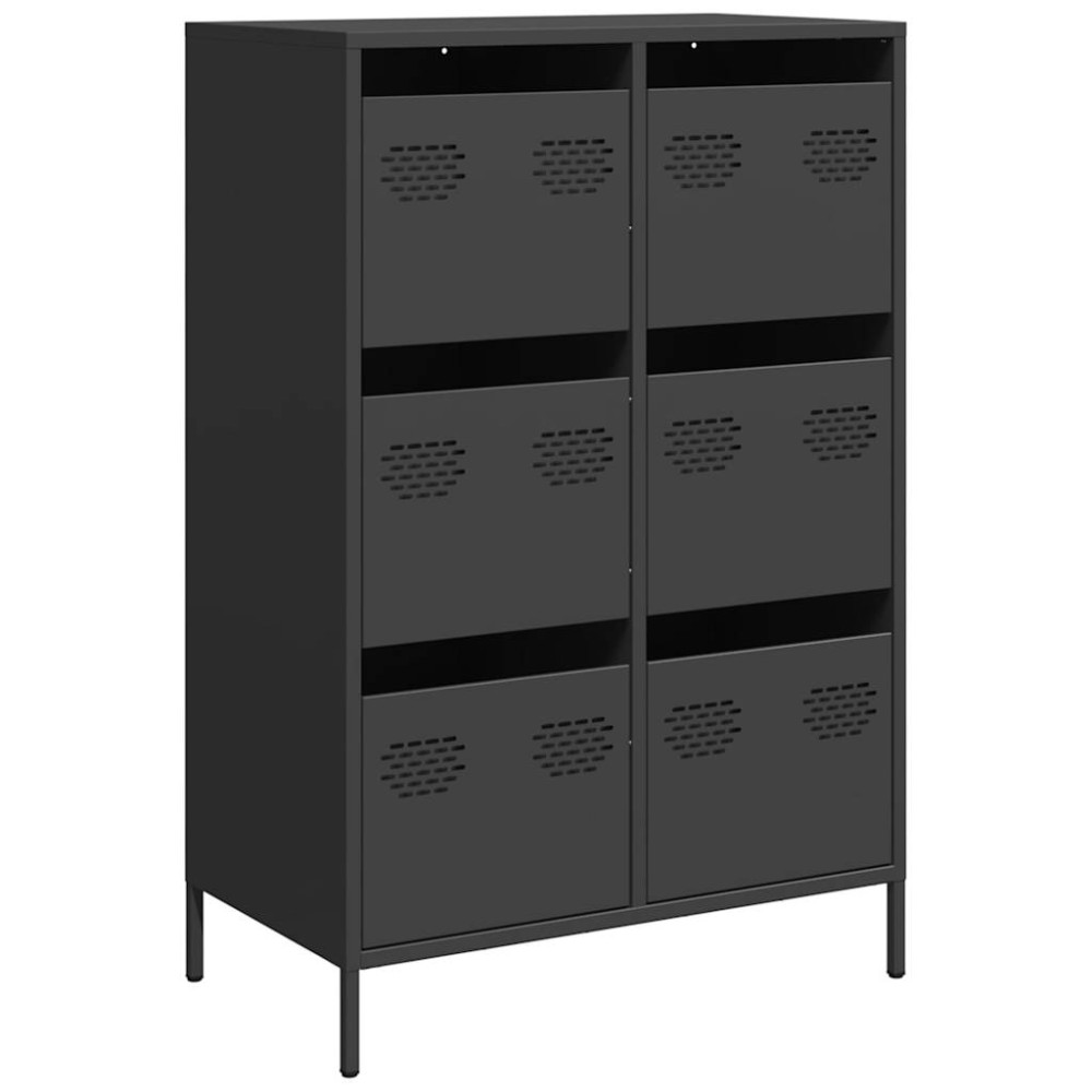 vidaXL Ντουλάπι Μαύρο 68 x 39 x 101,5 εκ. από Χάλυβα