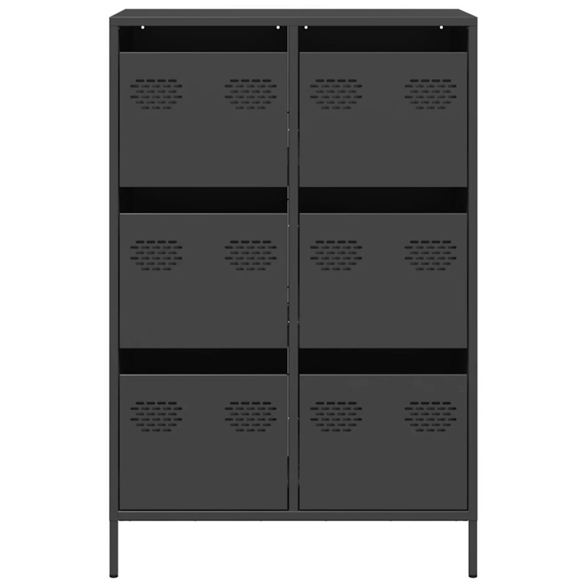 vidaXL Ντουλάπι Μαύρο 68 x 39 x 101,5 εκ. από Χάλυβα