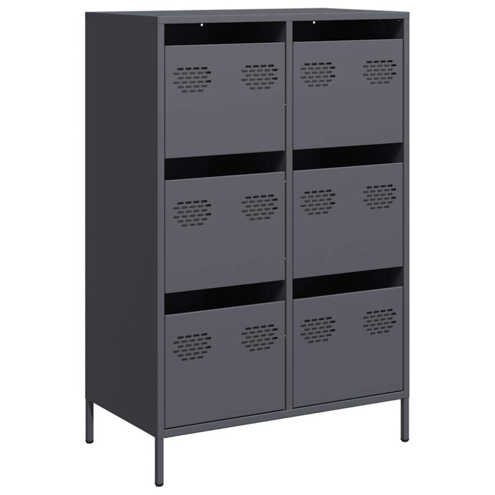 vidaXL Ντουλάπι Ανθρακί 68x39x101,5 εκ. από Χάλυβα