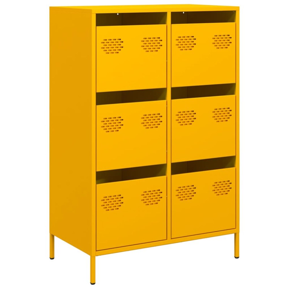 vidaXL Ντουλάπι Μουσταρδί 68x39x101,5 εκ. από Ατσάλι