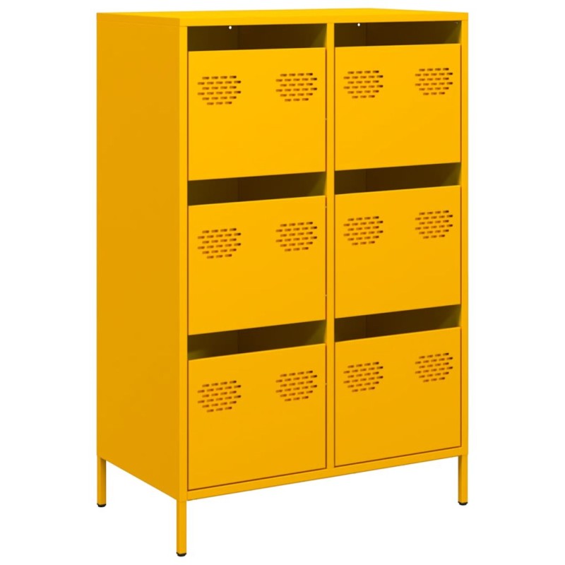 vidaXL Ντουλάπι Μουσταρδί 68x39x101,5 εκ. από Ατσάλι