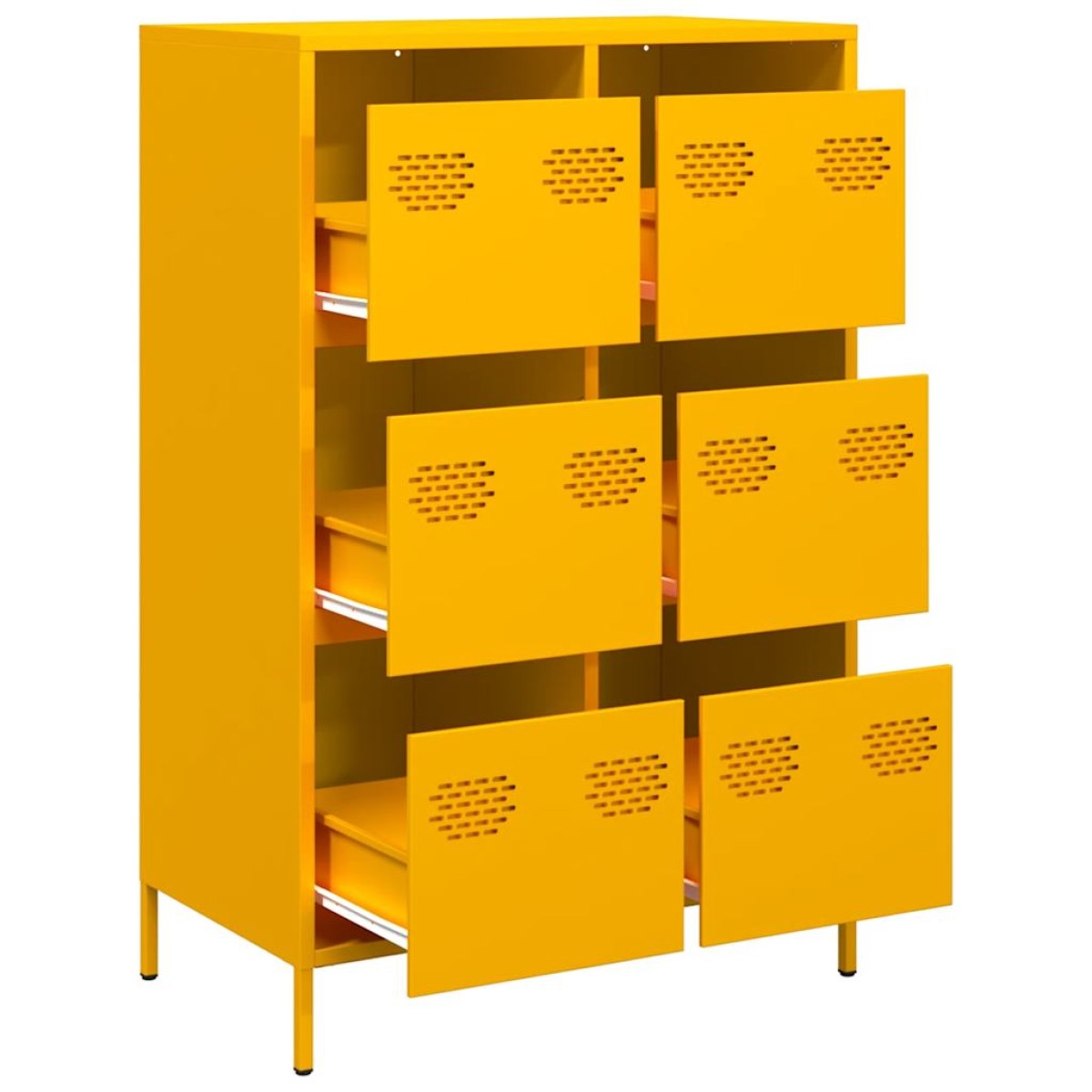 vidaXL Ντουλάπι Μουσταρδί 68x39x101,5 εκ. από Ατσάλι