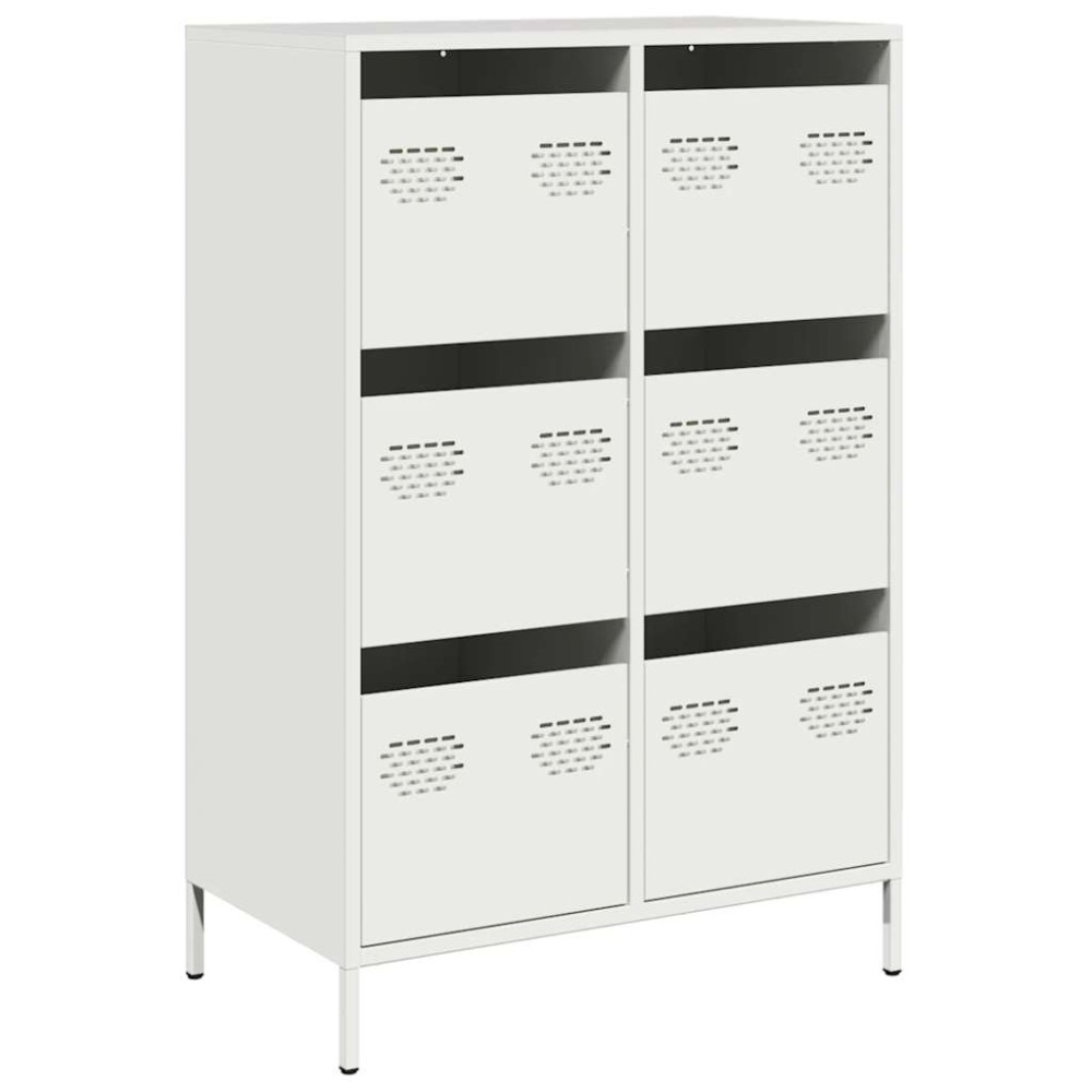 vidaXL Ντουλάπι Λευκό 68x39x101,5 εκ. από Χάλυβα