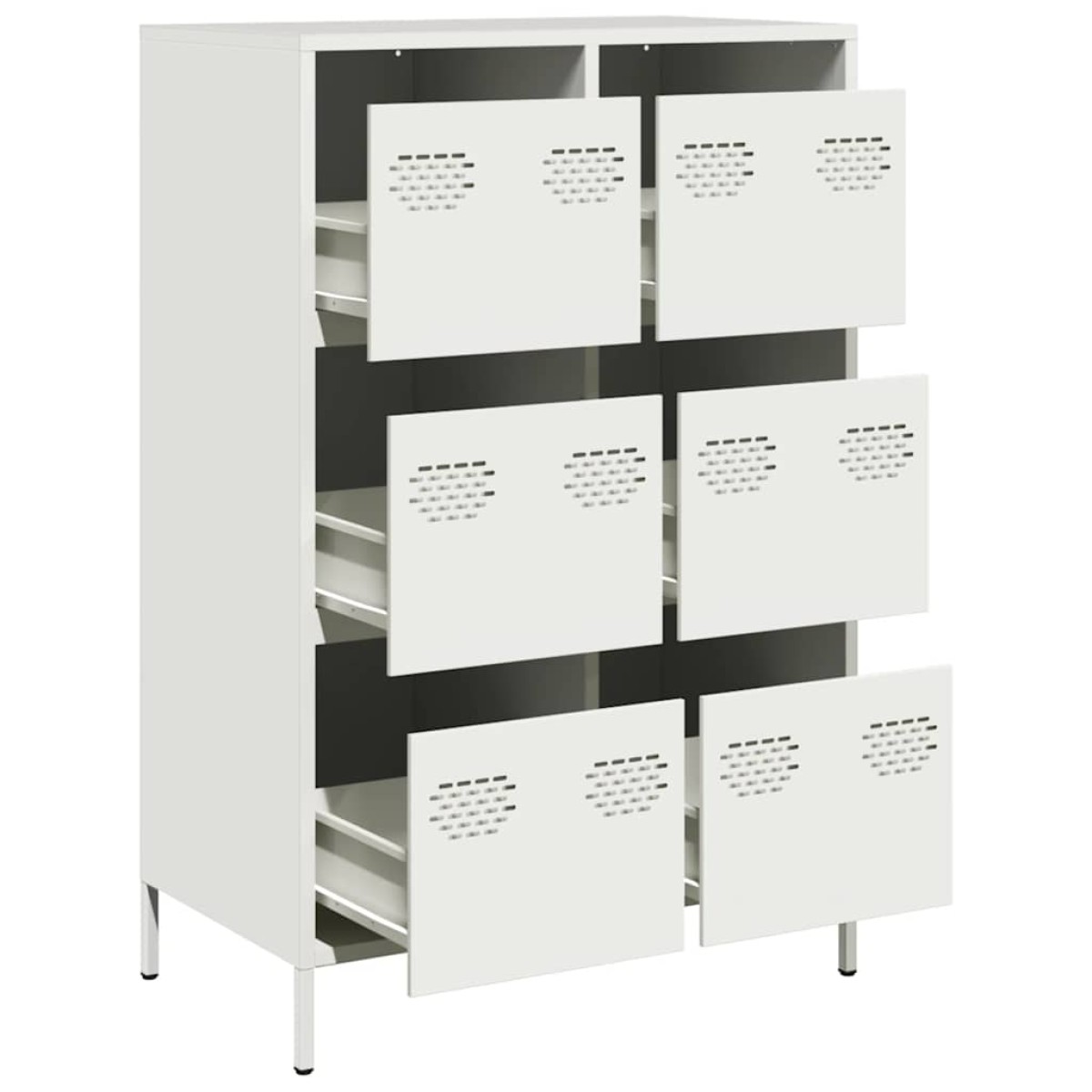 vidaXL Ντουλάπι Λευκό 68x39x101,5 εκ. από Χάλυβα