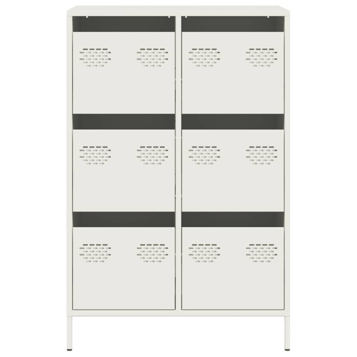 vidaXL Ντουλάπι Λευκό 68x39x101,5 εκ. από Χάλυβα