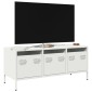 vidaXL Έπιπλο Τηλεόρασης Λευκό 101,5x39x43,5 εκ. Ατσάλι Ψυχρής Έλασης
