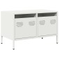 vidaXL Έπιπλο Τηλεόρασης Λευκό 68x39x43,5 εκ. Ατσάλι Ψυχρής Έλασης