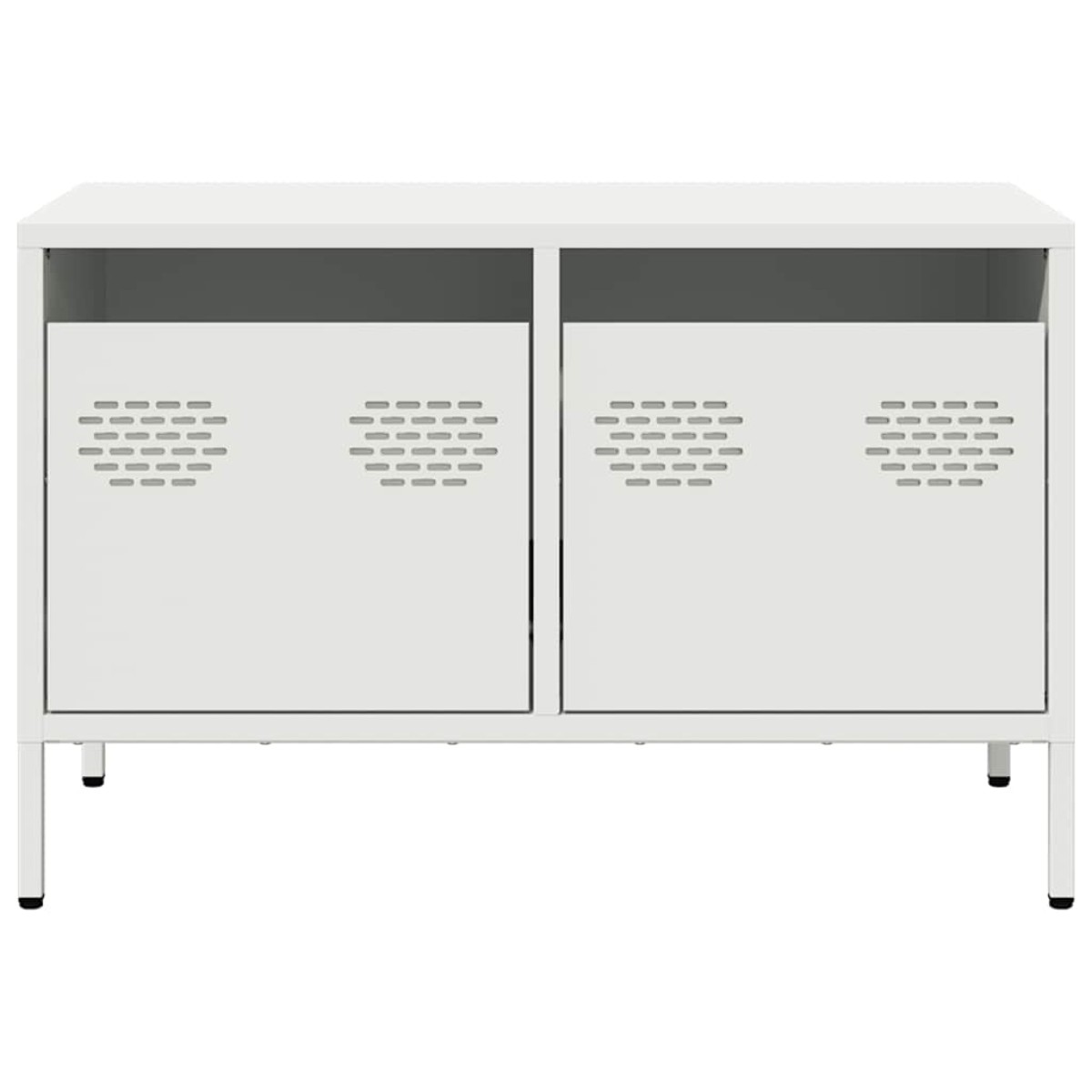 vidaXL Έπιπλο Τηλεόρασης Λευκό 68x39x43,5 εκ. Ατσάλι Ψυχρής Έλασης