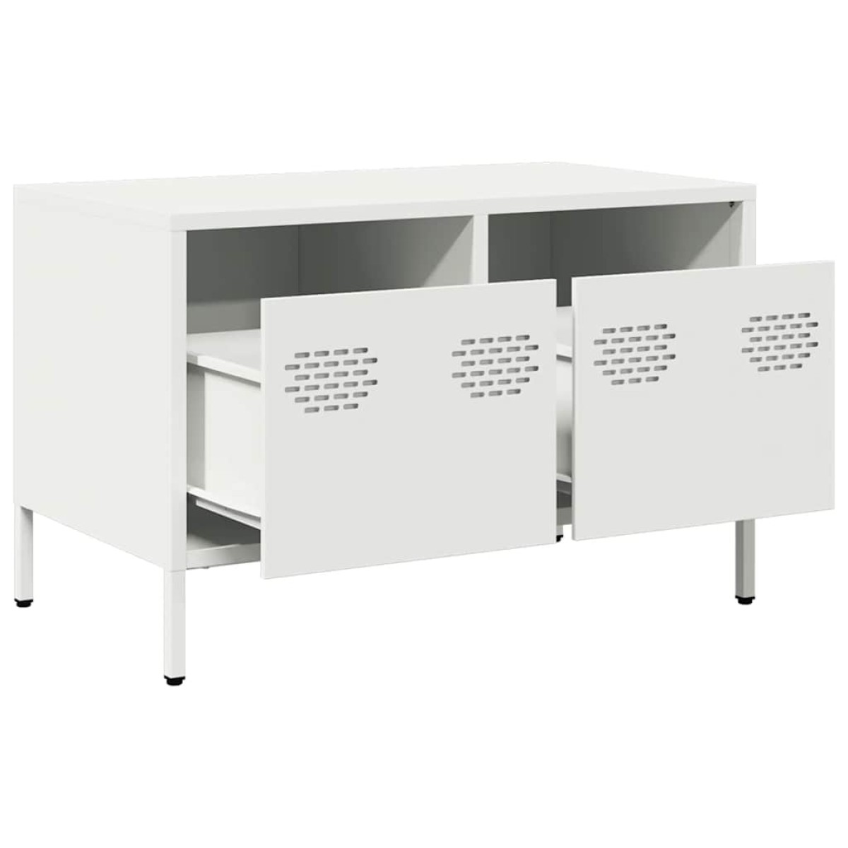 vidaXL Έπιπλο Τηλεόρασης Λευκό 68x39x43,5 εκ. Ατσάλι Ψυχρής Έλασης