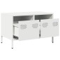 vidaXL Έπιπλο Τηλεόρασης Λευκό 68x39x43,5 εκ. Ατσάλι Ψυχρής Έλασης