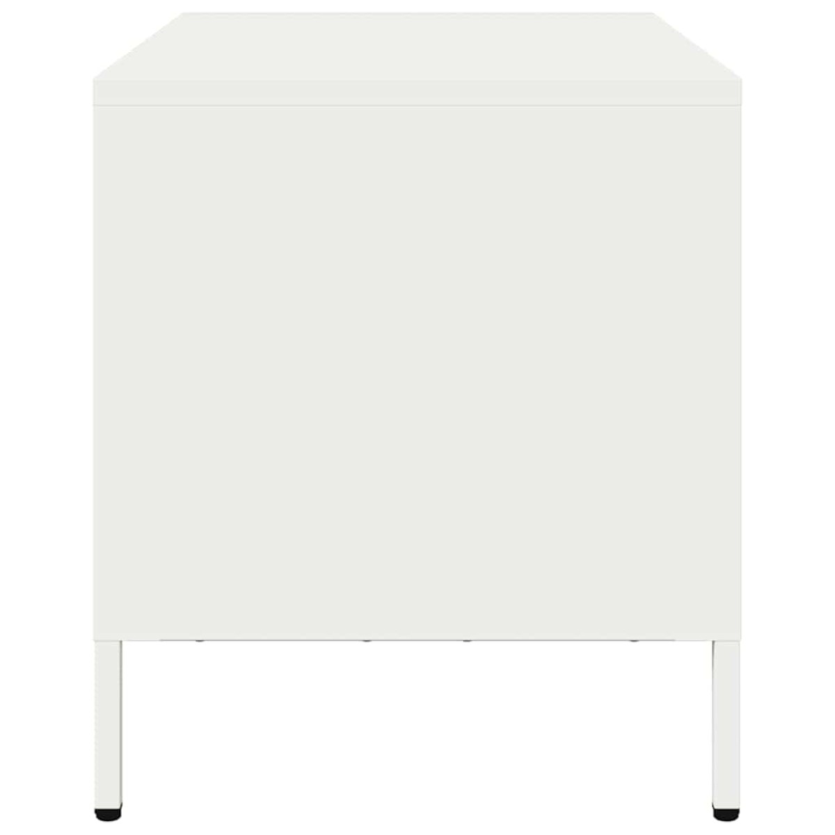 vidaXL Έπιπλο Τηλεόρασης Λευκό 68x39x43,5 εκ. Ατσάλι Ψυχρής Έλασης