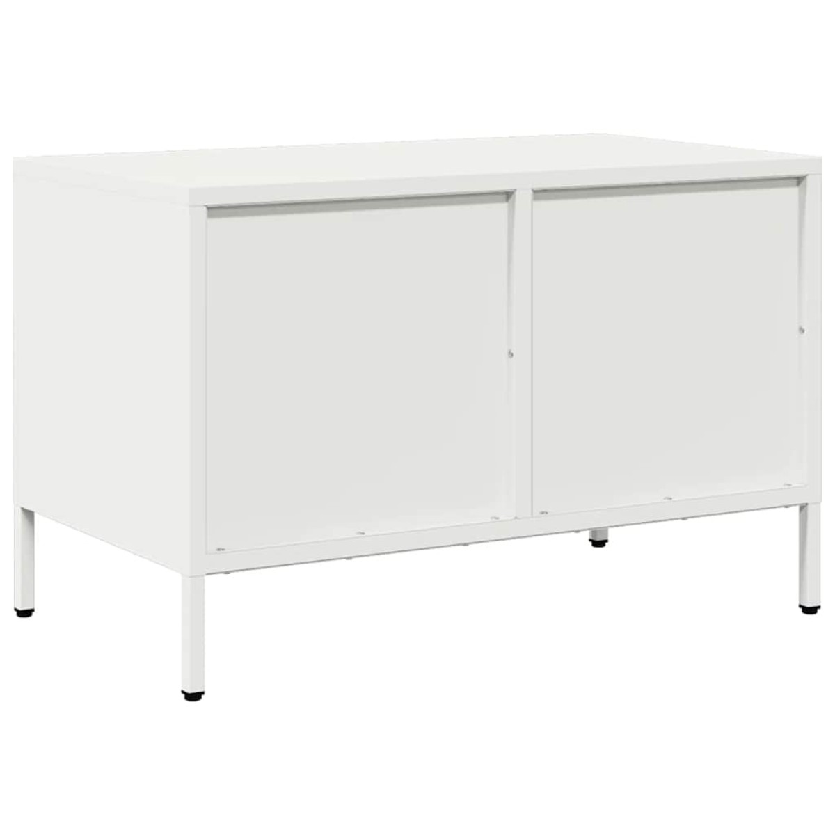 vidaXL Έπιπλο Τηλεόρασης Λευκό 68x39x43,5 εκ. Ατσάλι Ψυχρής Έλασης