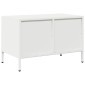 vidaXL Έπιπλο Τηλεόρασης Λευκό 68x39x43,5 εκ. Ατσάλι Ψυχρής Έλασης