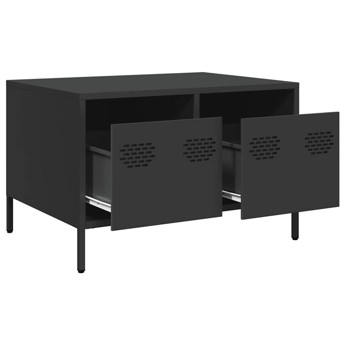vidaXL Έπιπλο Τηλεόρασης Μαύρο 68x50x43,5 εκ. Χάλυβας Ψυχρής Έλασης