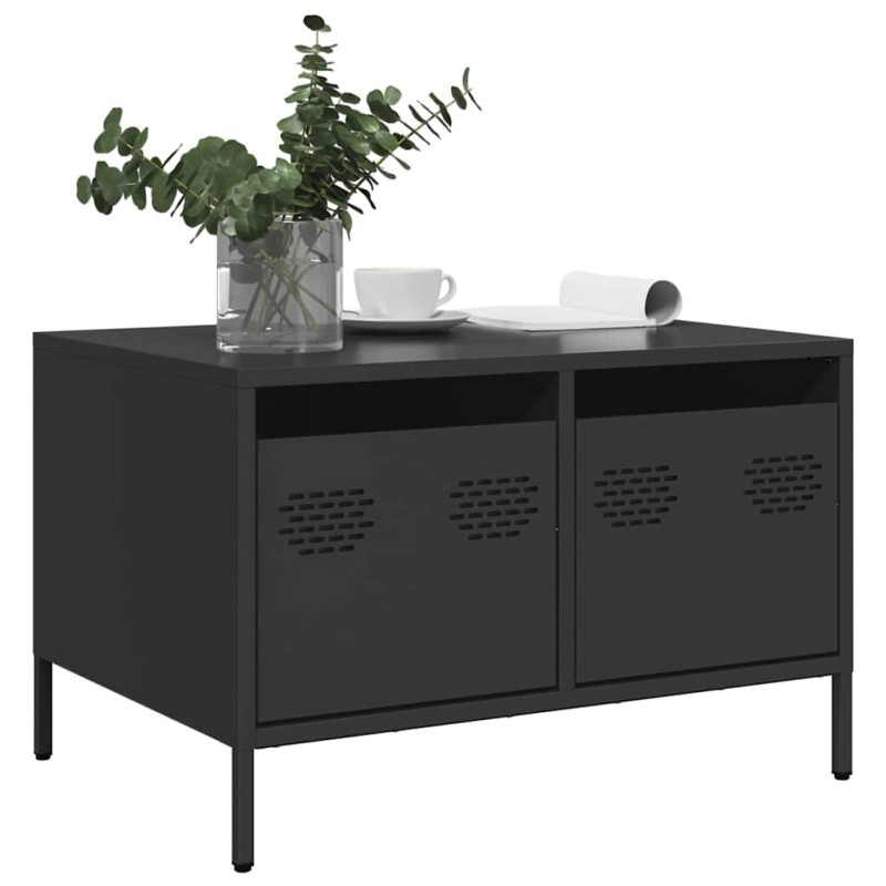 vidaXL Έπιπλο Τηλεόρασης Μαύρο 68x50x43,5 εκ. Χάλυβας Ψυχρής Έλασης