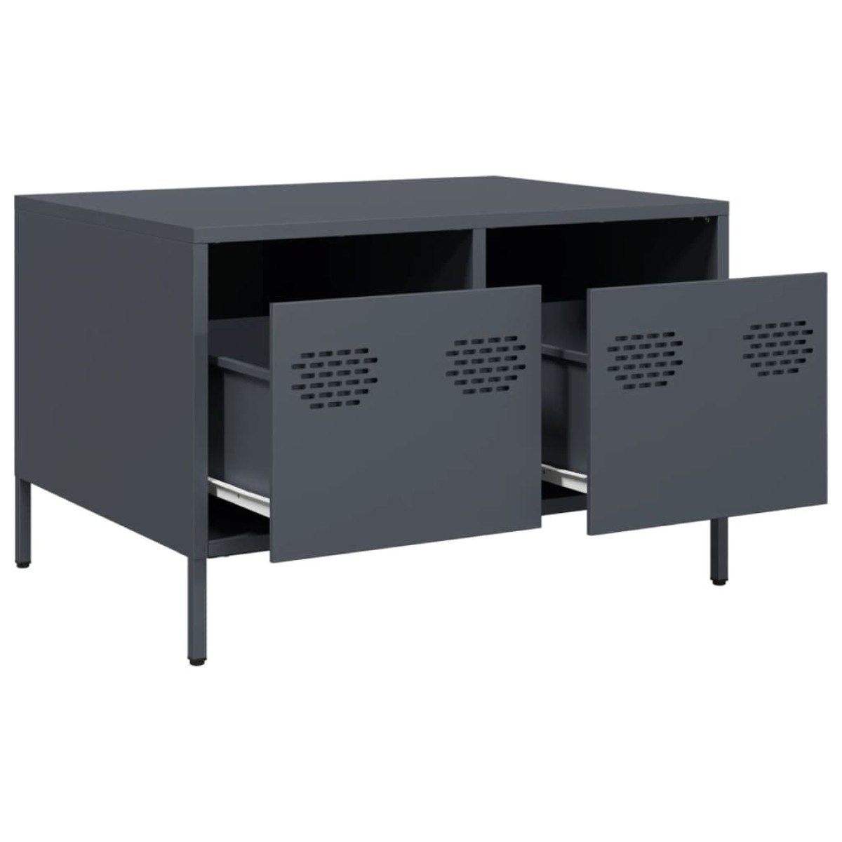 vidaXL Έπιπλο Τηλεόρασης Ανθρακί 68x50x43,5 εκ. Ατσάλι Ψυχρής Έλασης