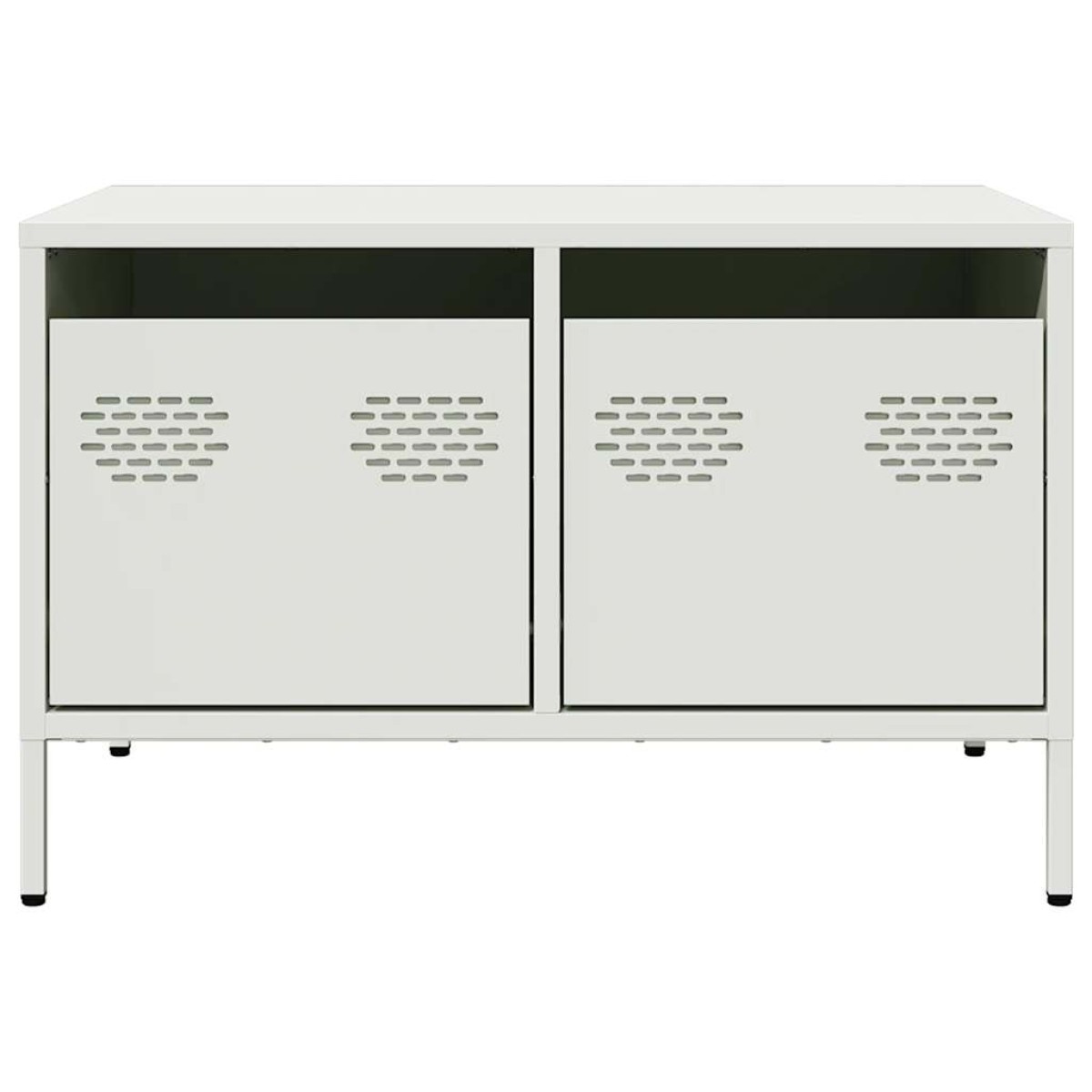 vidaXL Έπιπλο Τηλεόρασης Λευκό 68x50x43,5 εκ. Χάλυβας Ψυχρής Έλασης