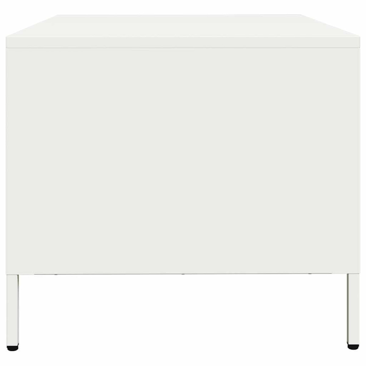 vidaXL Έπιπλο Τηλεόρασης Λευκό 68x50x43,5 εκ. Χάλυβας Ψυχρής Έλασης