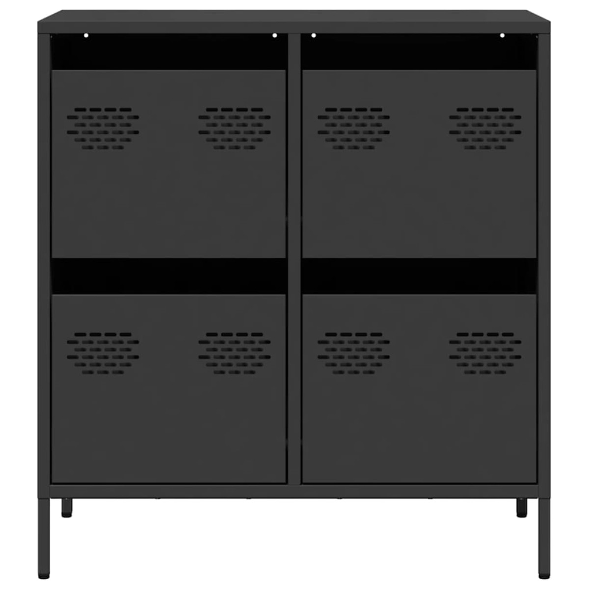 vidaXL Ντουλάπι Μαύρο 68x39x73,5 εκ. από Χάλυβα Ψυχρής Έλασης