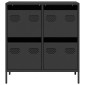 vidaXL Ντουλάπι Μαύρο 68x39x73,5 εκ. από Χάλυβα Ψυχρής Έλασης