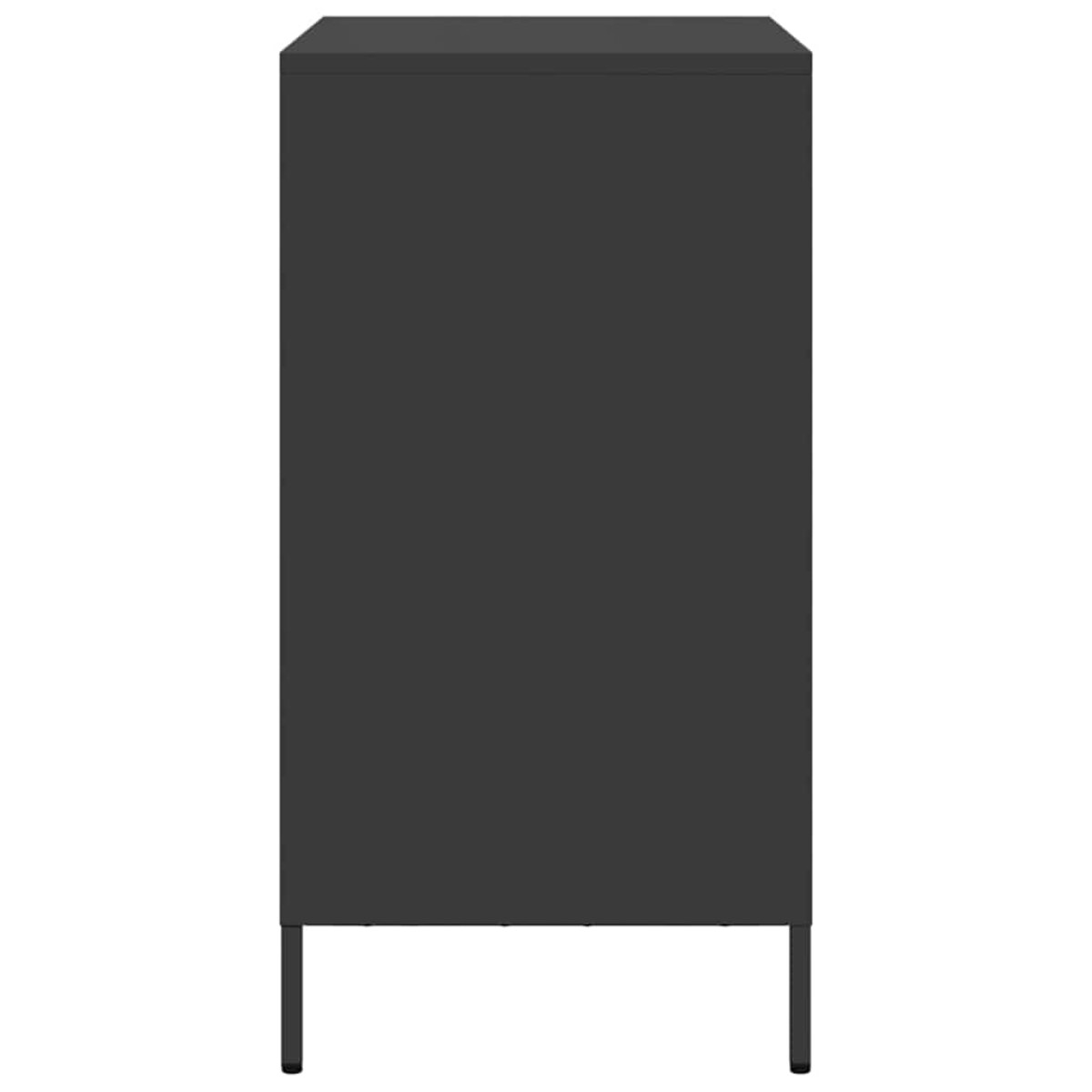 vidaXL Ντουλάπι Μαύρο 68x39x73,5 εκ. από Χάλυβα Ψυχρής Έλασης