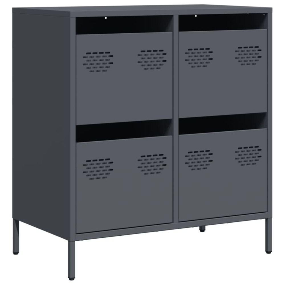 vidaXL Ντουλάπι Ανθρακί 68x39x73,5 εκ. από Χάλυβα Ψυχρής Έλασης