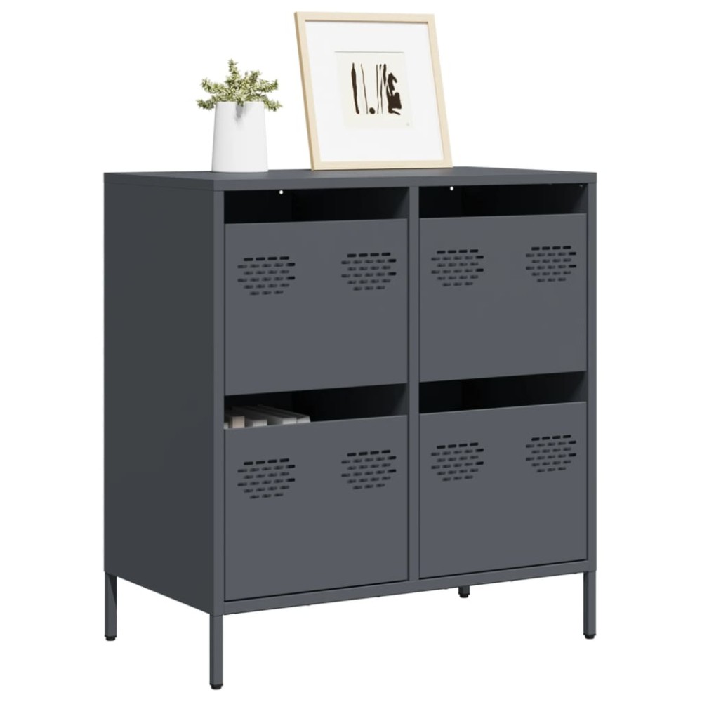 vidaXL Ντουλάπι Ανθρακί 68x39x73,5 εκ. από Χάλυβα Ψυχρής Έλασης