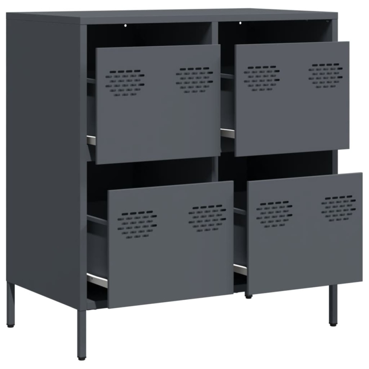 vidaXL Ντουλάπι Ανθρακί 68x39x73,5 εκ. από Χάλυβα Ψυχρής Έλασης