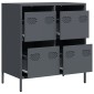 vidaXL Ντουλάπι Ανθρακί 68x39x73,5 εκ. από Χάλυβα Ψυχρής Έλασης