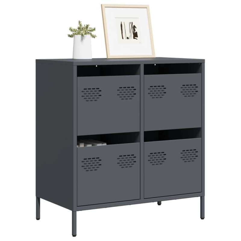 vidaXL Ντουλάπι Ανθρακί 68x39x73,5 εκ. από Χάλυβα Ψυχρής Έλασης