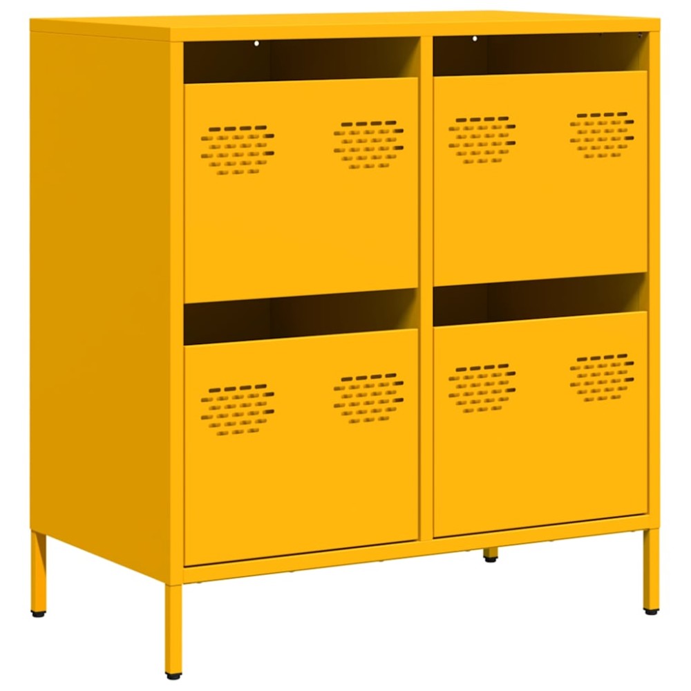 vidaXL Ντουλάπι Μουσταρδί 68x39x73,5 εκ. από Χάλυβα Ψυχρής Έλασης