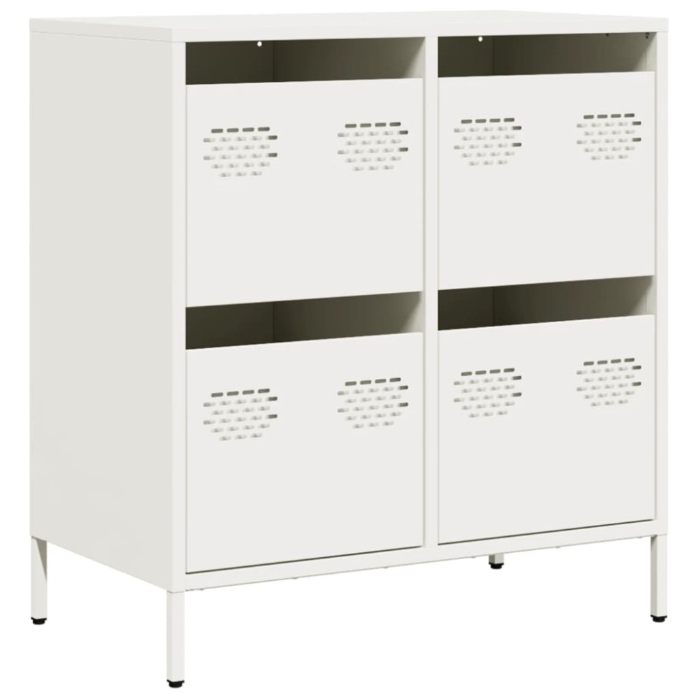 vidaXL Ντουλάπι Λευκό 68x39x73,5 εκ. από Χάλυβα Ψυχρής Έλασης