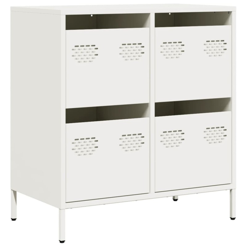 vidaXL Ντουλάπι Λευκό 68x39x73,5 εκ. από Χάλυβα Ψυχρής Έλασης