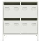 vidaXL Ντουλάπι Λευκό 68x39x73,5 εκ. από Χάλυβα Ψυχρής Έλασης