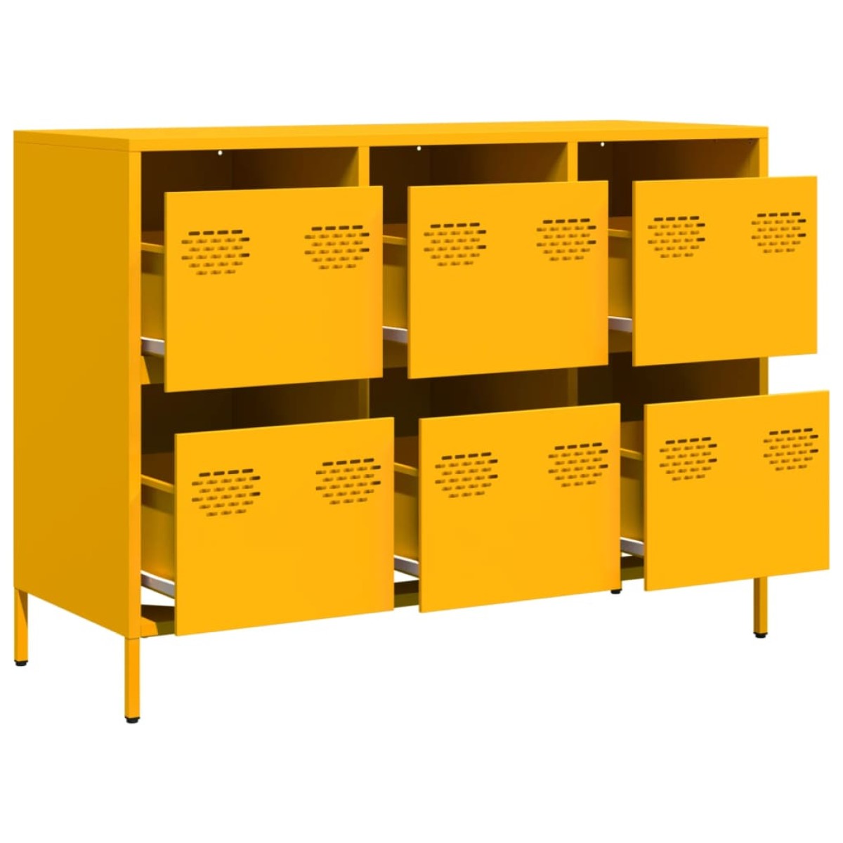 vidaXL Ντουλάπι Μουσταρδί 101,5x39x73,5 εκ. από Χάλυβα Ψυχρής Έλασης