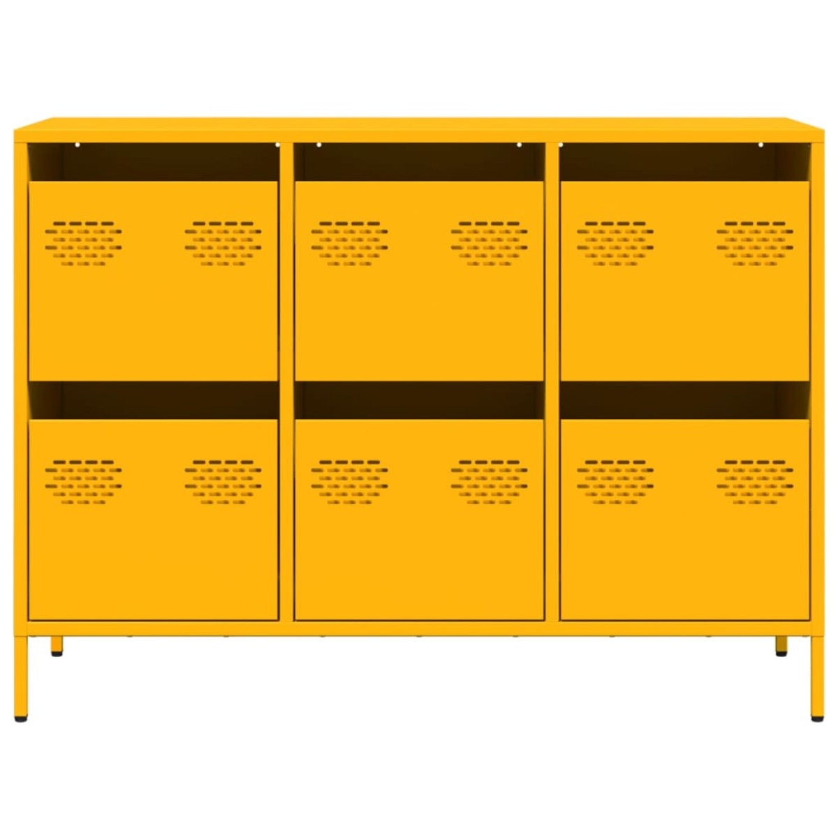 vidaXL Ντουλάπι Μουσταρδί 101,5x39x73,5 εκ. από Χάλυβα Ψυχρής Έλασης