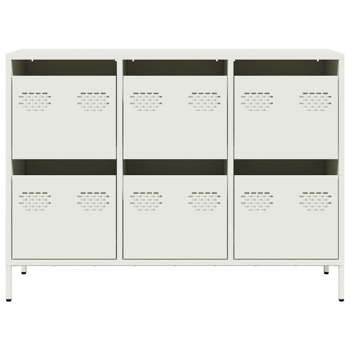 vidaXL Σκευοθήκη Λευκό 101,5x39x73,5 cm Ατσάλι ψυχρής έλασης