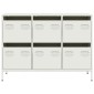 vidaXL Σκευοθήκη Λευκό 101,5x39x73,5 cm Ατσάλι ψυχρής έλασης