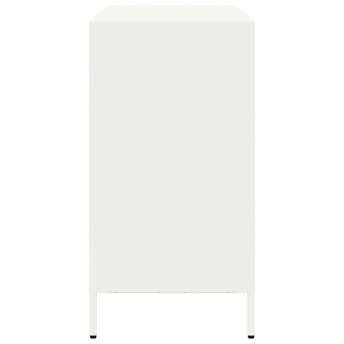 vidaXL Σκευοθήκη Λευκό 101,5x39x73,5 cm Ατσάλι ψυχρής έλασης