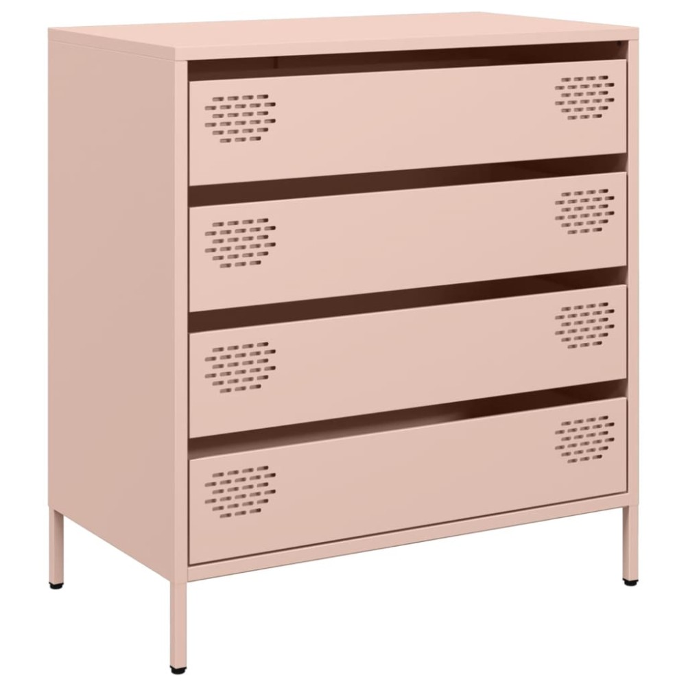 vidaXL Ντουλάπι Ροζ 68x39x73,5 εκ. από Χάλυβα Ψυχρής Έλασης