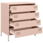 vidaXL Ντουλάπι Ροζ 68x39x73,5 εκ. από Χάλυβα Ψυχρής Έλασης