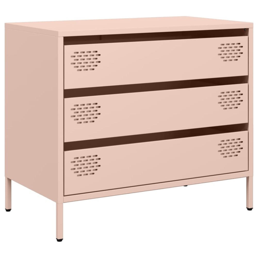 vidaXL Ντουλάπι Ροζ 68x39x58,5 εκ. από Χάλυβα Ψυχρής Έλασης
