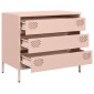 vidaXL Ντουλάπι Ροζ 68x39x58,5 εκ. από Χάλυβα Ψυχρής Έλασης