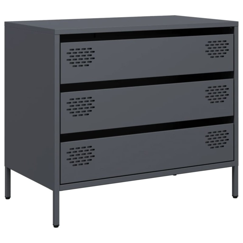 vidaXL Ντουλάπι Ανθρακί 68x39x58,5 εκ. από Χάλυβα Ψυχρής Έλασης