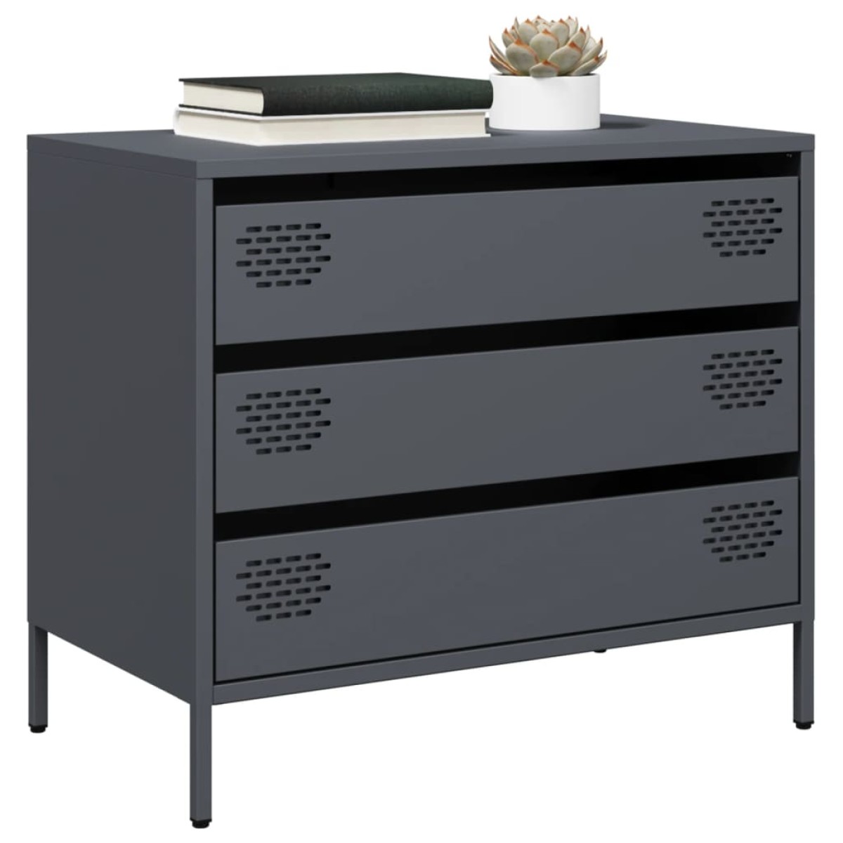 vidaXL Ντουλάπι Ανθρακί 68x39x58,5 εκ. από Χάλυβα Ψυχρής Έλασης