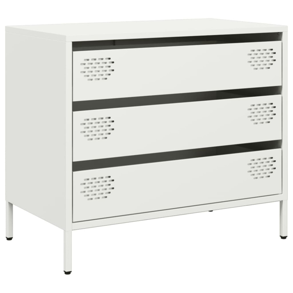vidaXL Ντουλάπι Λευκό 68x39x58,5 εκ. από Χάλυβα Ψυχρής Έλασης