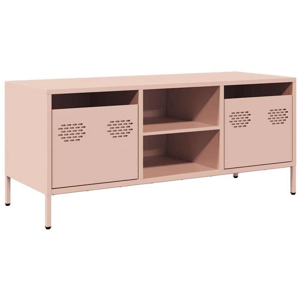 vidaXL Έπιπλο Τηλεόρασης Ροζ 101,5x39x43,5 εκ. Ατσάλι Ψυχρής Έλασης