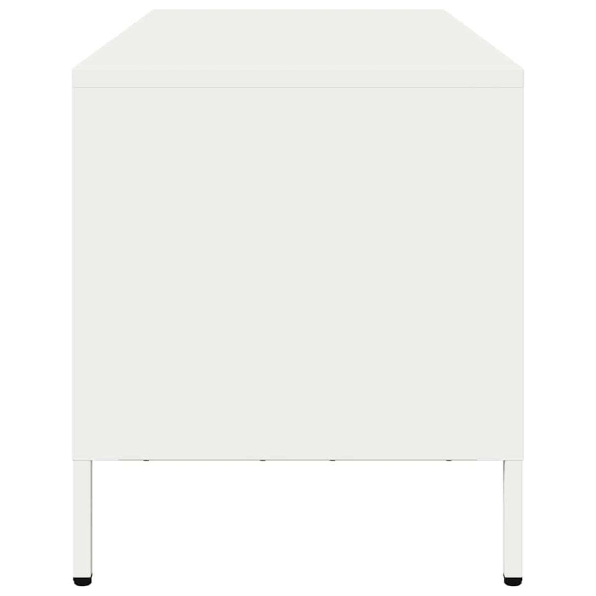 vidaXL Έπιπλο Τηλεόρασης Λευκό 101,5x39x43,5 εκ. Ατσάλι Ψυχρής Έλασης